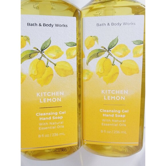 2 KITCHEN LEMON Bath & Body Works Gentle GEL Hand Soap 8 oz New - Picture 4 of 8